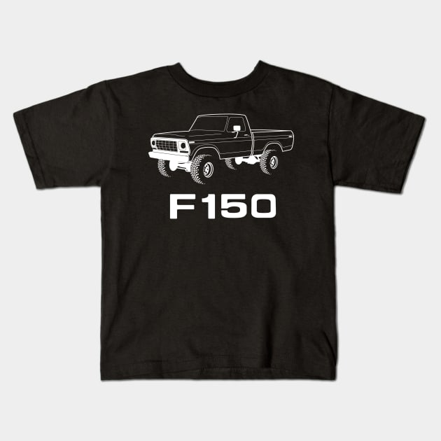 1978 F150 White Print Kids T-Shirt by The OBS Apparel